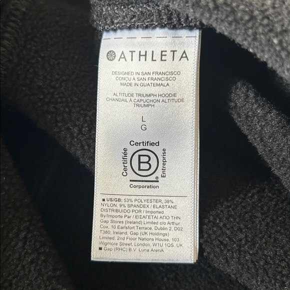 Athleta Womens Black Triumph Full Zip Hoodie Jacket Size Large - Picture 11 of 15
